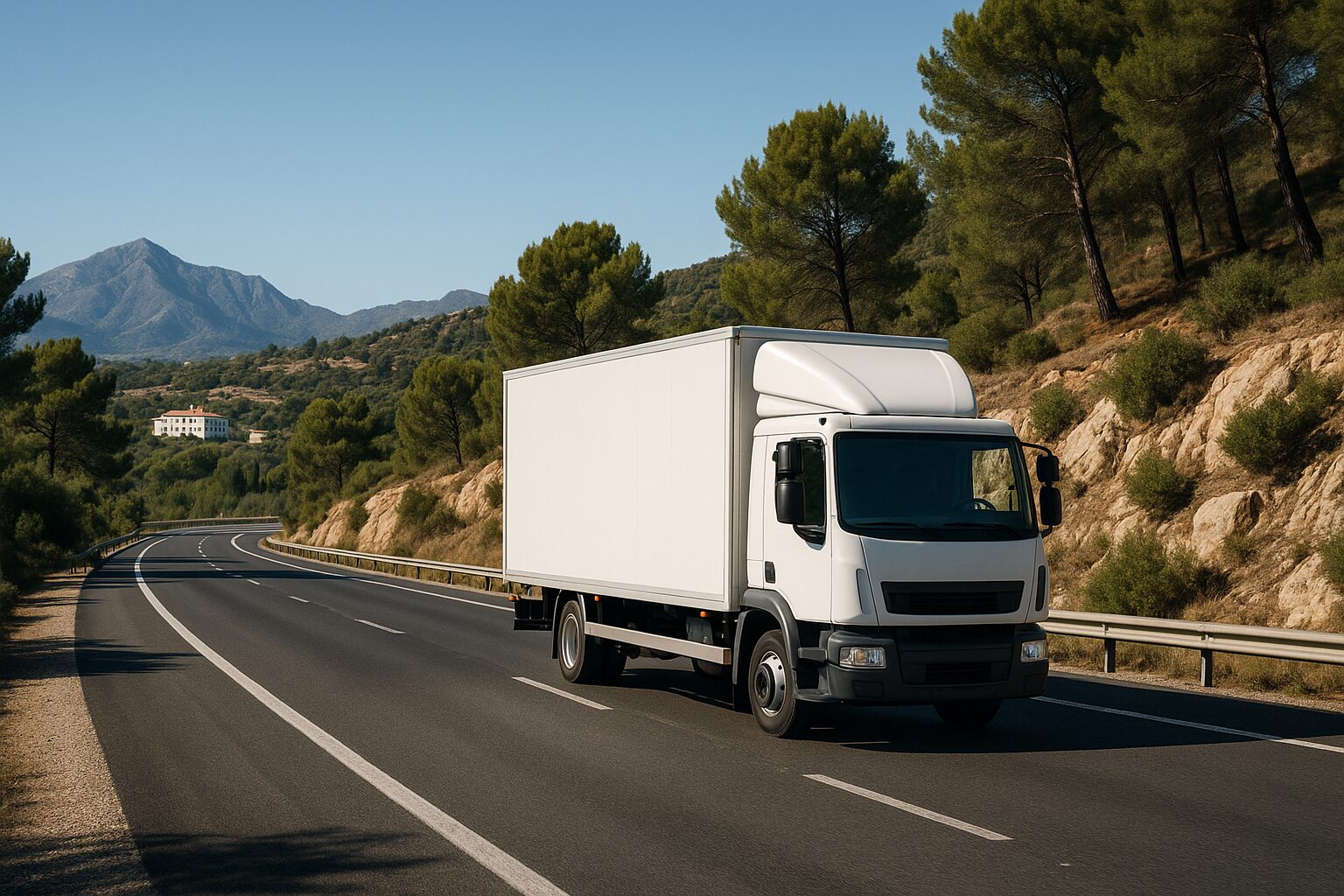 Umzugs-LKW und Transporter auf dem Weg nach Spanien als Symbol für Spedition-gegen-Selbstumzug Vergleich